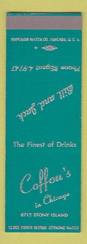 Matchbook Cover - Coffou's Bar? Chicago IL SAMPLE