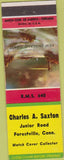 Matchbook Cover - Charles Saxton match collector Forestville CT