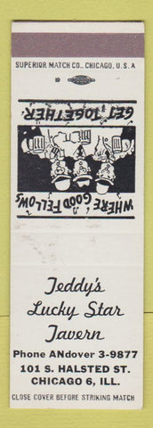 Matchbook Cover - Teddy's Lucky Star Tavern Chicago IL SAMPLE