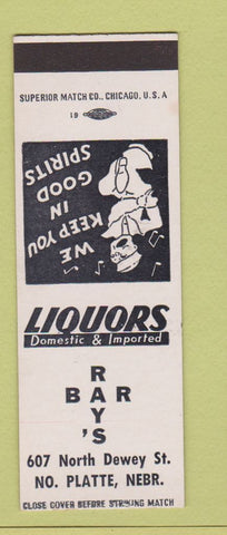 Matchbook Cover - Ray's Bar North Platte NE SAMPLE