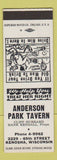 Matchbook Cover - Anderson Park Tavern Kenosha WI SAMPLE
