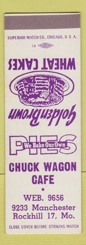 Matchbook Cover - Chuck Wagon Cafe Rockhill MO SAMPLE