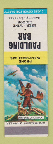 Matchbook Cover - Paulding Bar Watersmeet MI SAMPLE