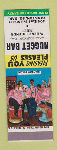 Matchbook Cover - Nugget Bar Yankton SD Barber Shop Quartet SAMPLE