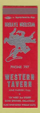 Matchbook Cover - Western Tavern Sand Springs OK SAMPLE
