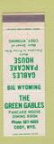 Matchbook Cover - Green Gables Pancake House Cody WY