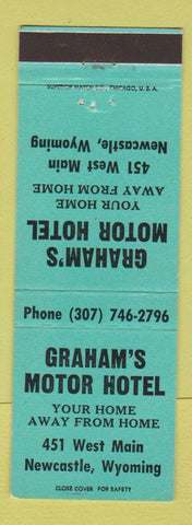 Matchbook Cover - Graham's Motor Hotel Newcastle WY