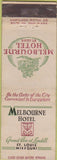 Matchbook Cover - Melbourne Hotel St Louis MO WEAR