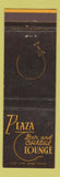 Matchbook Cover - Plaza Bar Cocktail Lounge Laramie WY