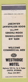Matchbook Cover - Westridge Motel Casper WY