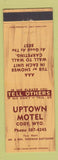 Matchbook Cover - Uptown Motel Cody WY