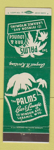 Matchbook Cover - Palms Bar Lounge Laramie WY
