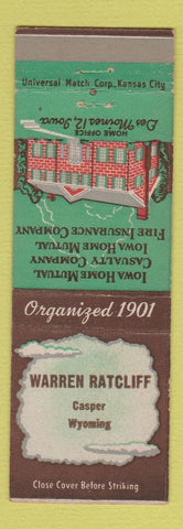 Matchbook Cover - Warren Radcliff Insurance Casper WY