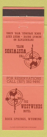 Matchbook Cover - Westwinds Motel Rock Springs WY