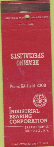 Matchbook Cover - Industrial Bearings Buffalo NY CREASE