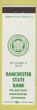 Matchbook Cover - Ranchester State Bank WY