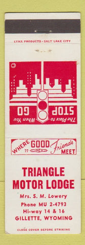 Matchbook Cover - Triangle Motor Lodge Gillette WY