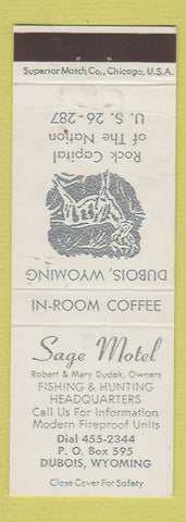 Matchbook Cover - Sage Motel Dubois WY