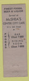 Matchbook Cover - McShea's Center City Cafe Philadelphia PA feature