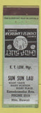 Matchbook Cover - Sun Sun Lau Chinese Food Hilo Hawaii WEAR