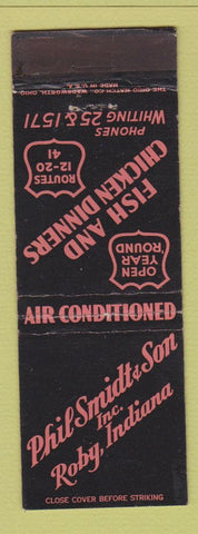 Matchbook Cover - Phil Smidt Son Roby IN