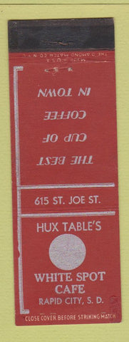 Matchbook Cover - Hux Table's White Spot Cafe Rapid City SD WEAR