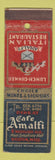 Matchbook Cover - Cafe Amalfi Boston MA WORN
