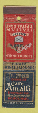 Matchbook Cover - Cafe Amalfi Boston MA WORN