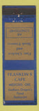 Matchbook Cover - Franklin's Cafe Medford OR