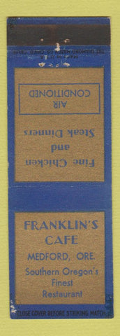 Matchbook Cover - Franklin's Cafe Medford OR