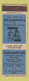 Matchbook Cover - Colonial Cafe Laredo TX Mexican BLUE