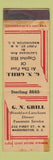 Matchbook Cover - GN Grill Washington DC WEAR