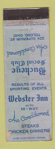 Matchbook Cover - Webster Inn Toledo OH WEAR
