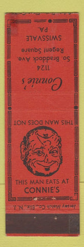 Matchbook Cover - Connie's Restaurant Swissvale PA WEAR