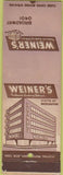 Matchbook Cover - Weiner's Portland OR CREASE