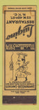 Matchbook Cover - Luigino Italian Restaurant New York City