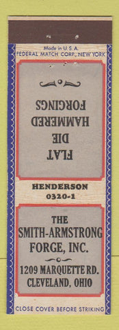 Matchbook Cover - Smith Armstrong Forge Cleveland OH Federal