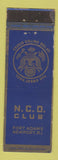 Matchbook Cover - NCO Club Fort Adams Newpoort RI Army Federal WEAR