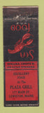 Matchbook Cover - Plaza Grill Lewiston ME Federal WEAR