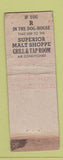 Matchbook Cover - Superior Malt Shoppe Fort Wayne IN WORN Federal
