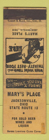 Matchbook Cover - Mary's Place Jacksonville OH WEAR
