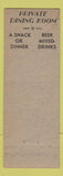 Matchbook Cover - Barnes Cafe Clare MI WORN
