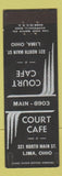 Matchbook Cover - Court Cafe Lima OH