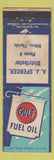 Matchbook Cover - Gulf oil gas AJ Spencer Milton FL WEAR