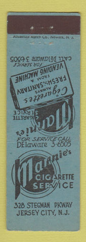 Matchbook Cover - Mannie's Cigarette Service Jersey City NJ