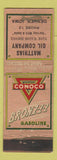 Matchbook Cover - Matthias Conoco oil gas Denver IA low phone # WEAR