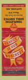 Matchbook Cover - Templeton Shell oil gas Nappanee IN WORN