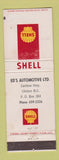 Matchbook Cover - Shell oil gas Ed's Automotive Clinton BC WEAR