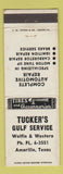 Matchbook Cover - Tucker's Gulf oil gas Amarillo TX