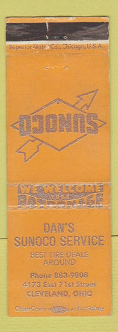 Matchbook Cover - Dan's Sunoco oil gas Cleveland OH
